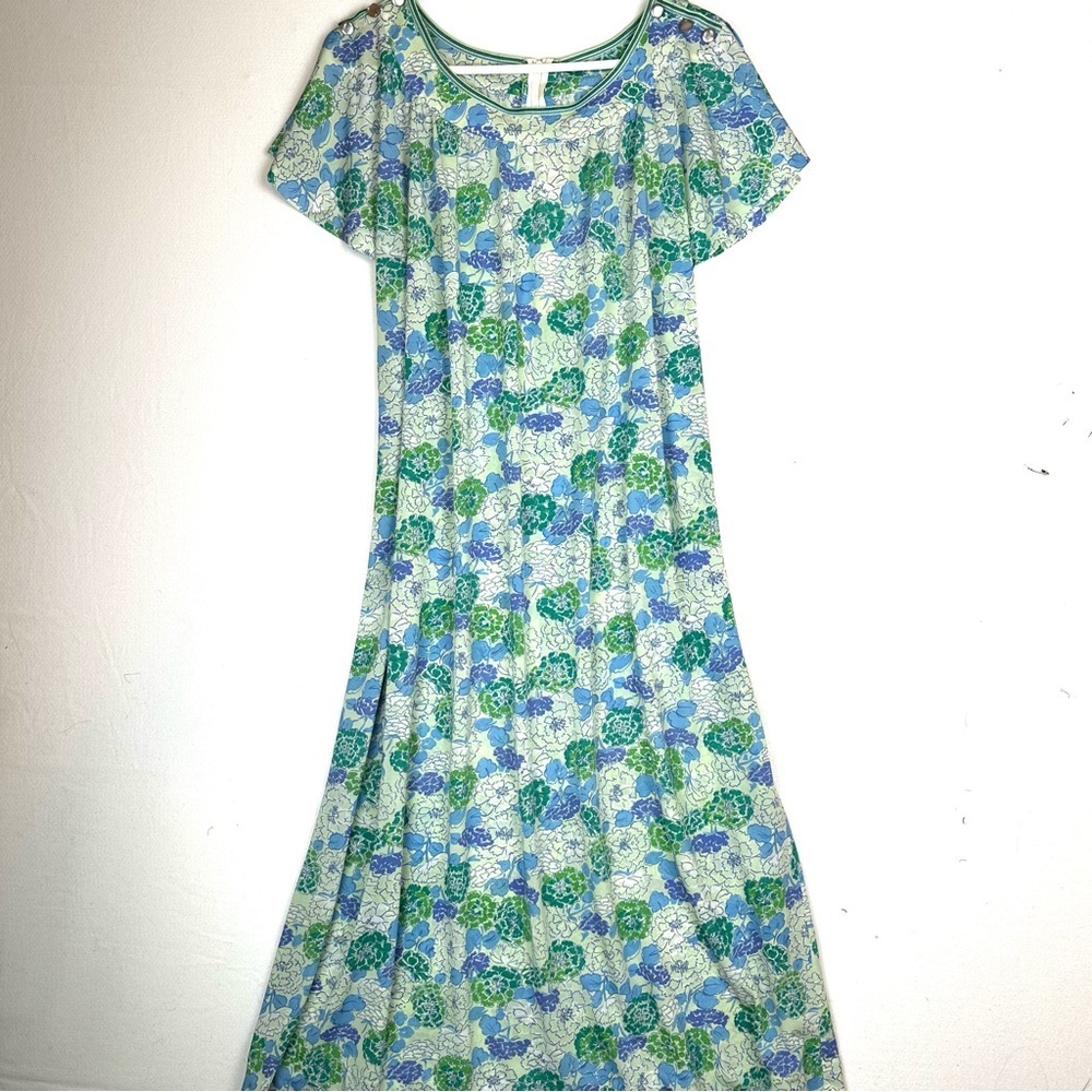 Tricosa Paris Made in France Floral Tartan Maxi Dress